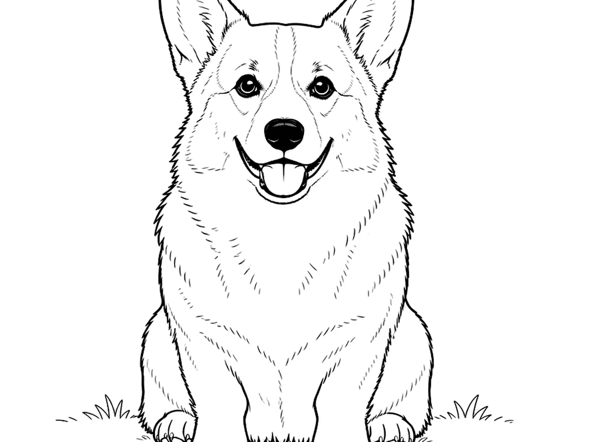 Pet photo converted into a printable coloring page