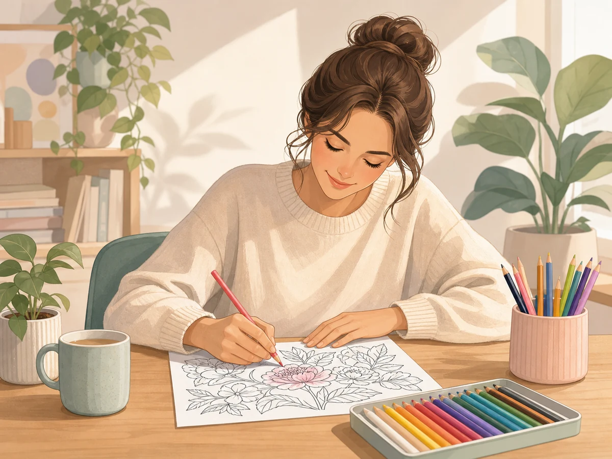 Custom coloring pages from photos for relaxing adult art projects