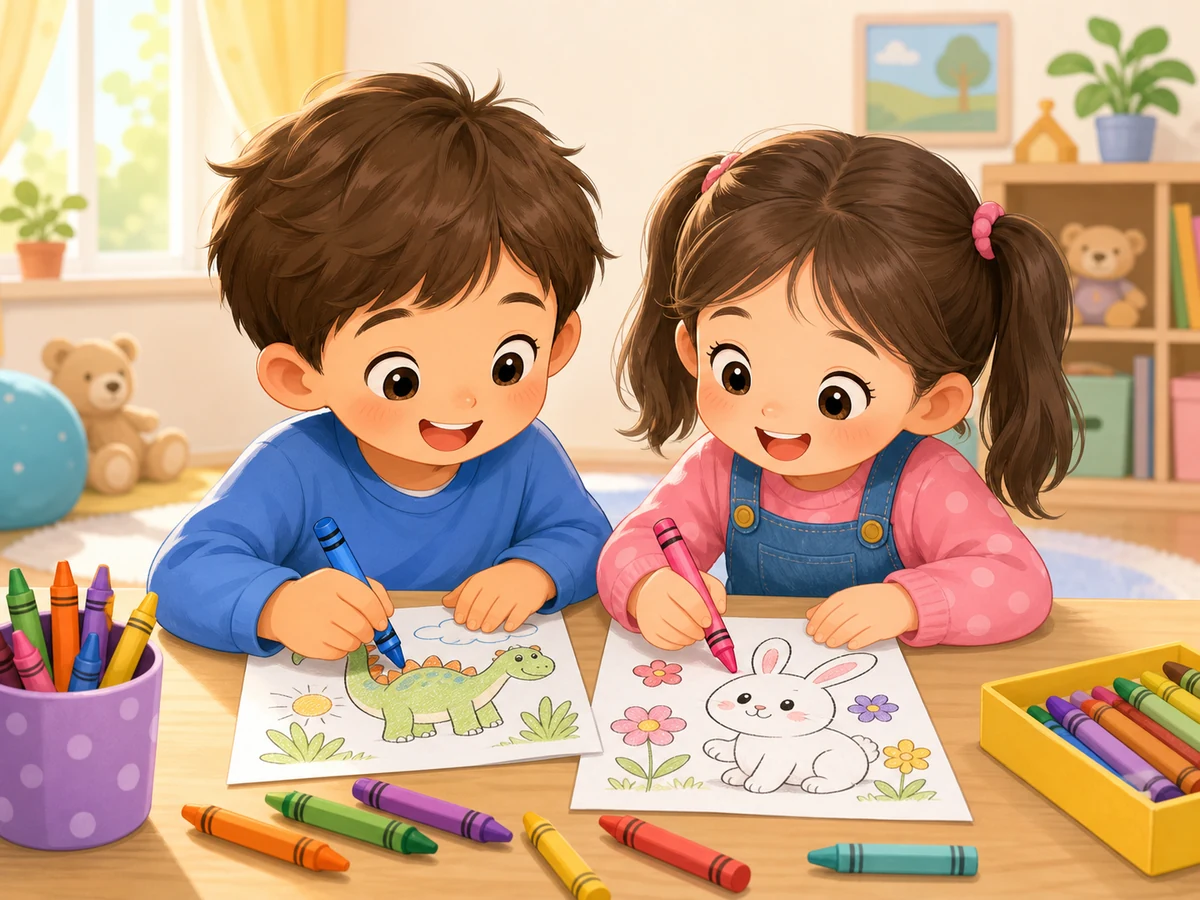 Printable coloring pages for kids made from familiar photos with clean outlines